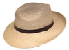 Golden traveller Panama hat crushable rollable side