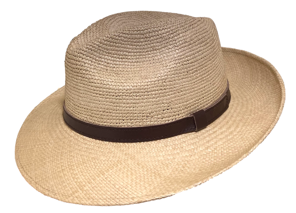 Golden traveller Panama hat crushable rollable side