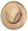 Golden traveller Panama hat crushable rollable top view