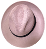 Truffaux rose Traveller Panama hat rollable packable crushable and beautiful top view