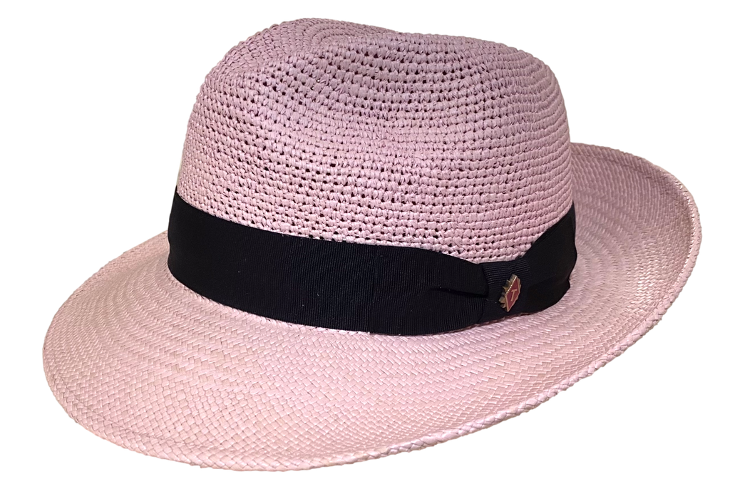 Truffaux rose Traveller Panama hat rollable packable crushable and beautiful