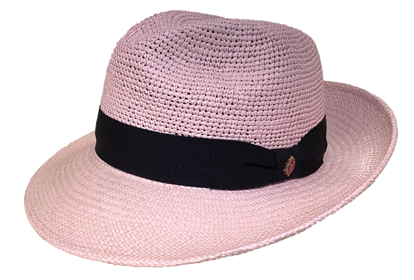 Truffaux rose Traveller Panama hat rollable packable crushable and beautiful