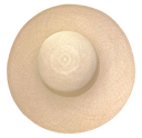 Natural straw Panama sun hat women and men top view