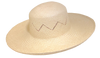 Natural straw Panama sun hat women and men side