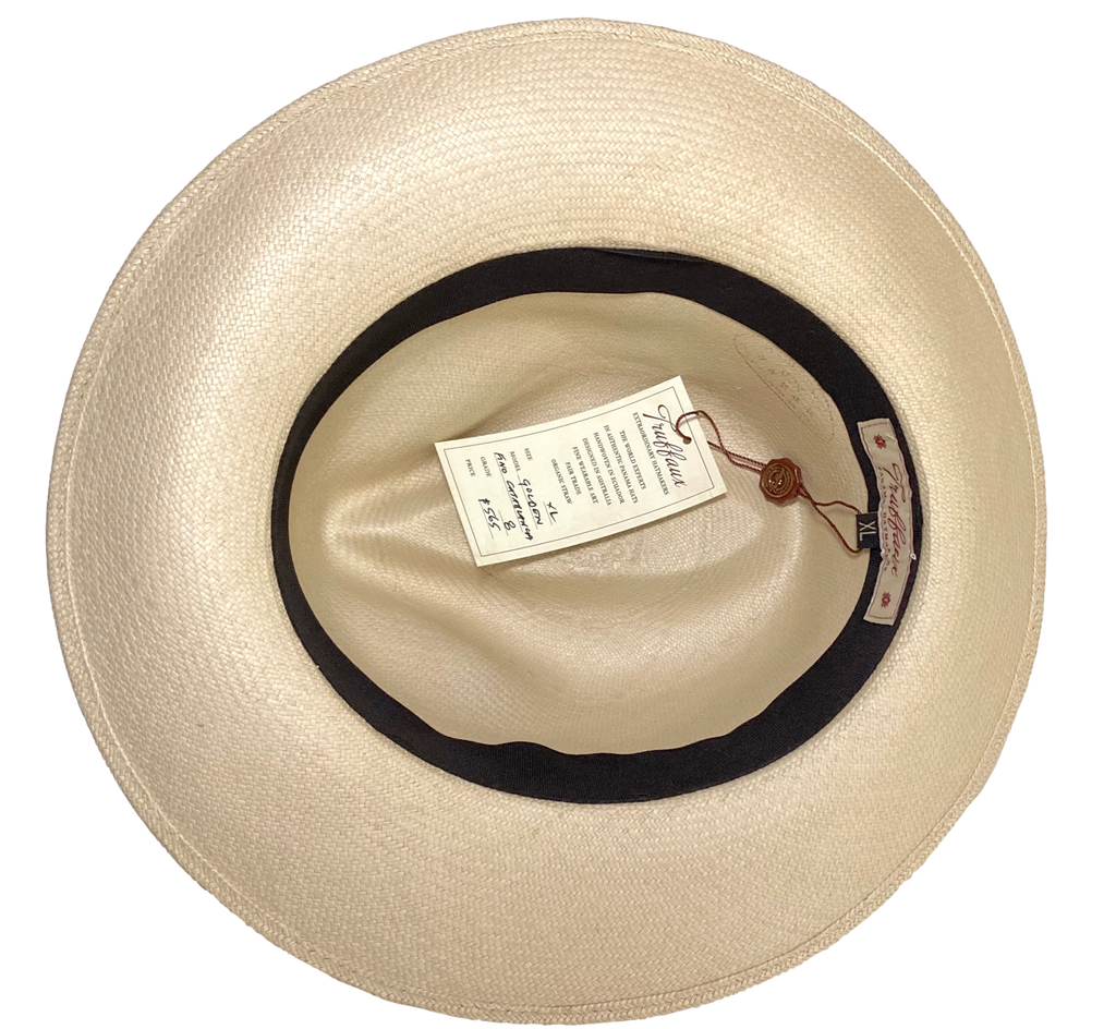 Truffaux Golden casablanca Fino Panama hat soft supple and elegant inside