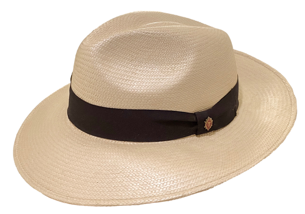 Truffaux Golden casablanca fedora Panama hat soft supple and elegant