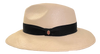 Truffaux Golden casablanca fedora Panama hat soft supple and elegant side
