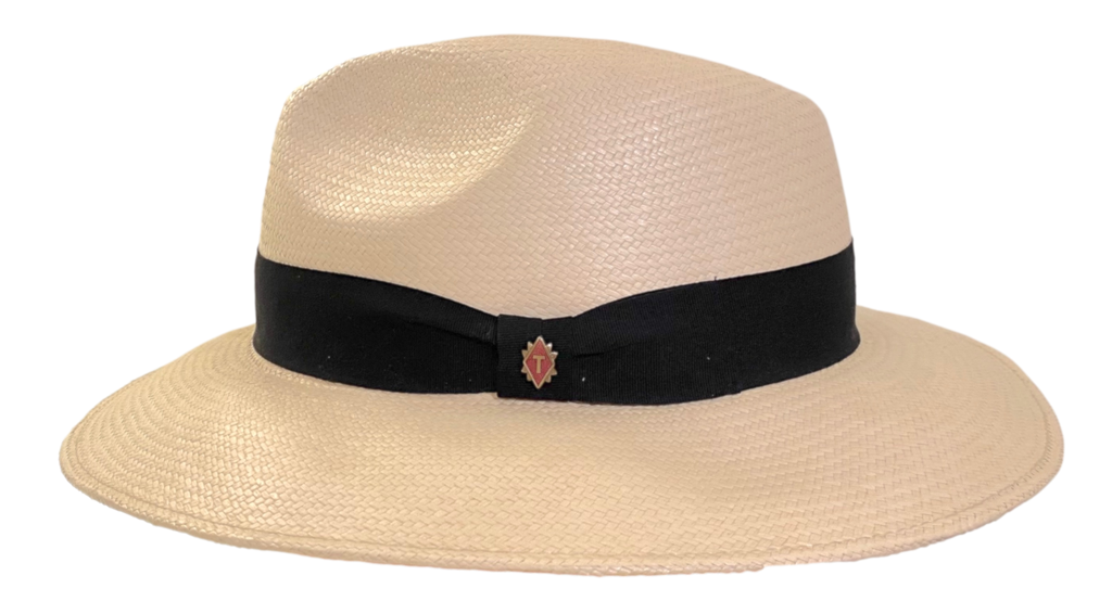 Truffaux Golden casablanca fedora Panama hat soft supple and elegant side